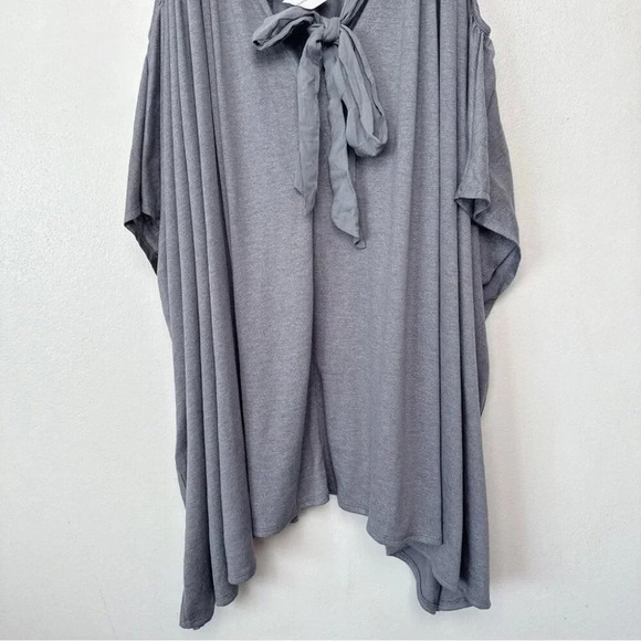 Deletta Anthropologie Womens M/L Tulay  Metallic Shimmer Cold Shoulder Top - Picture 8 of 13